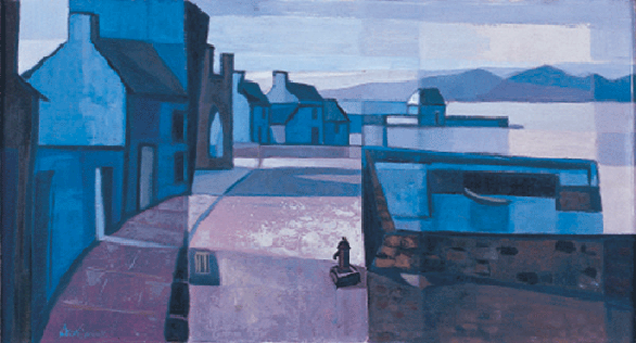 Arthur Armstrong RHA, Roundstone evening oil on panel, 44 x 81.5 cm 